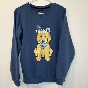 Tucker Budzyn Tiny Tucker Blue Crewneck Sweatshirt Small
